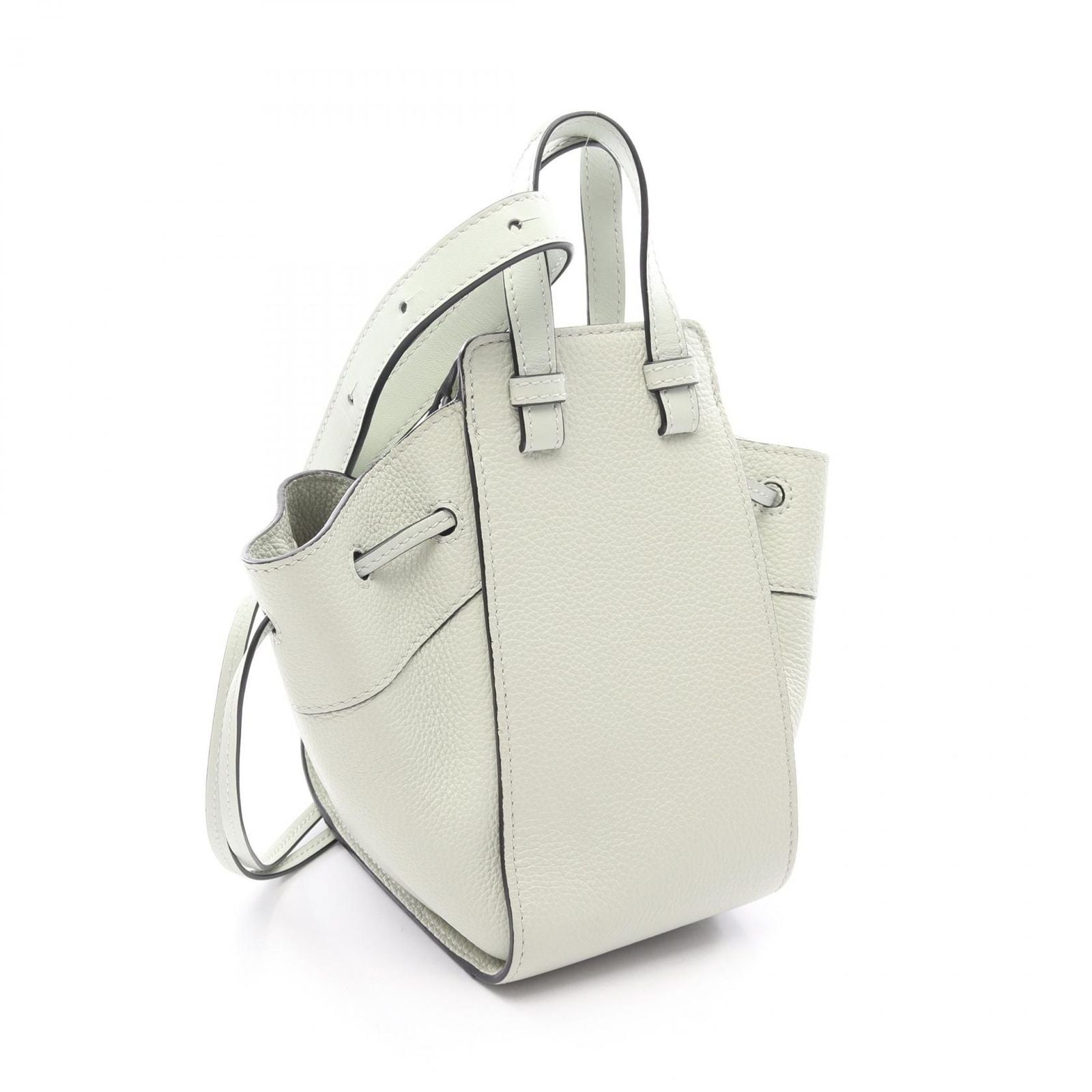 Loewe Handbag Hammock Drawstring Bag Mini 2-Way Mint Green Leather — view 2