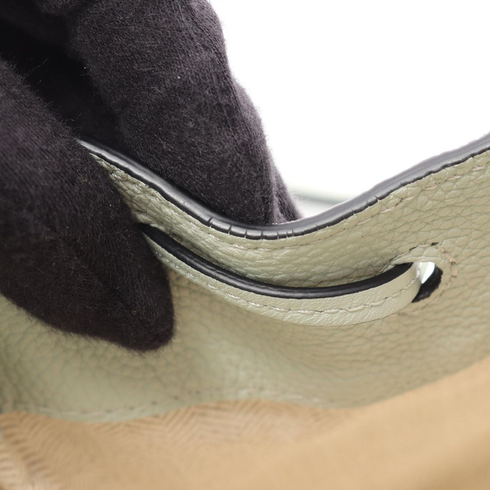 Loewe Handbag Hammock Drawstring Bag Mini 2-Way Mint Green Leather — view 8