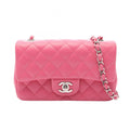 Chanel Shoulder Bag Mini Quilted 20 Pink Lambskin Chain