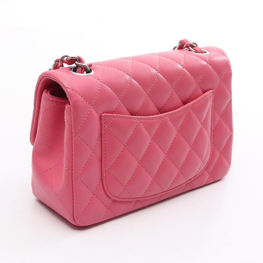 Chanel Shoulder Bag Mini Quilted 20 Pink Lambskin Chain — view 2