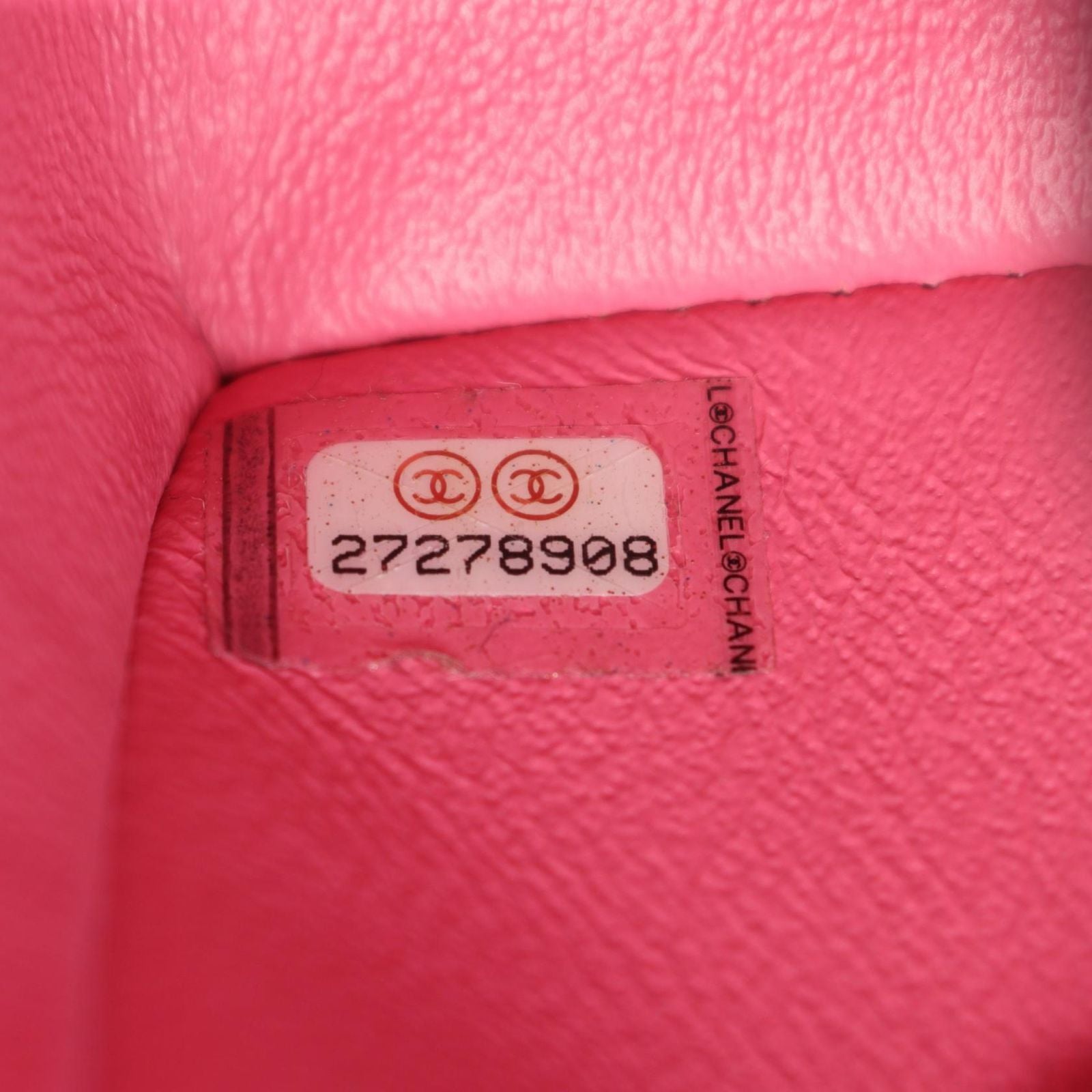 Chanel Shoulder Bag Mini Quilted 20 Pink Lambskin Chain — view 5