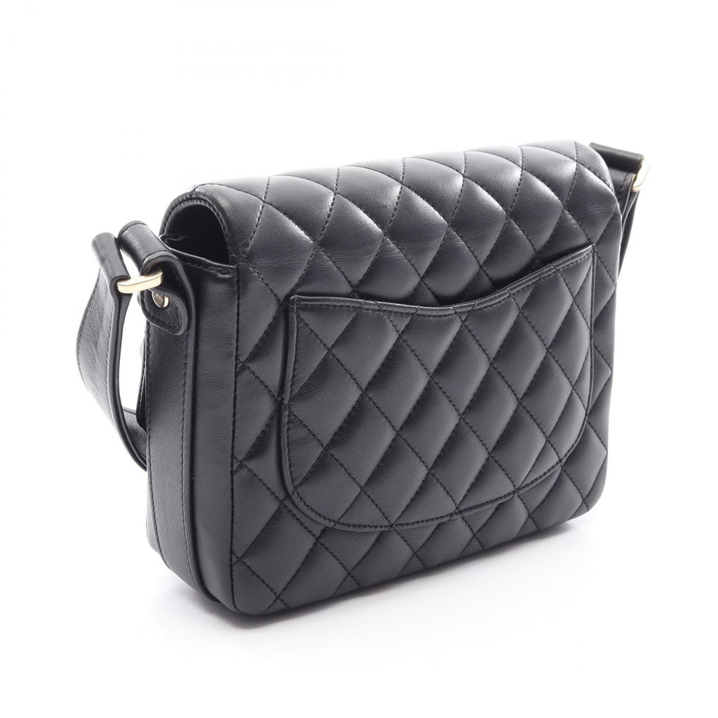 Chanel Shoulder Bag Quilted Ruffles Black Lambskin — view 2