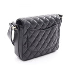 Chanel Shoulder Bag Quilted Ruffles Black Lambskin — view 2