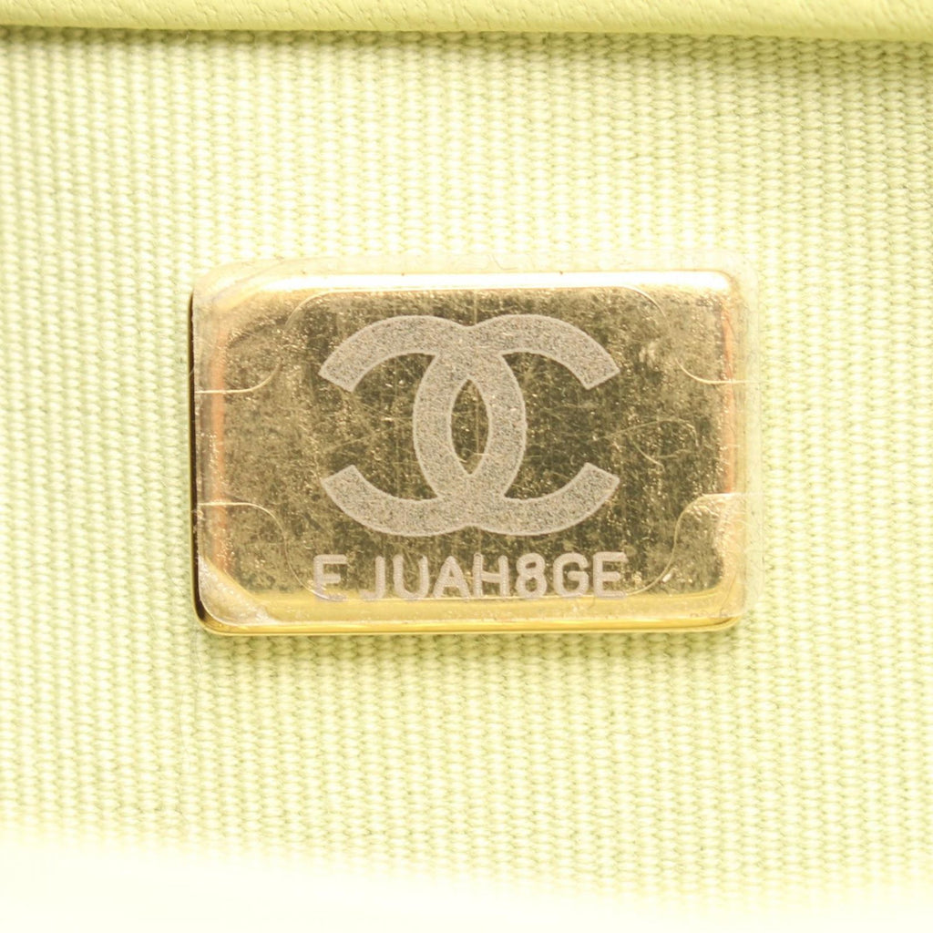 Chanel Shoulder Bag Mini Quilted Top Handle 2-Way Light Green Lambskin Mini — view 5