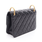 Chanel Shoulder Bag Quilted Black Lambskin Chain — view 2