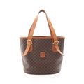 Celine Tote Macadam Dark Brown Canvas Leather