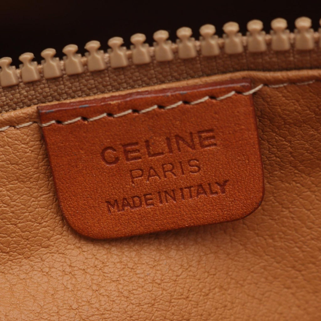 Celine Tote Macadam Dark Brown Canvas Leather — view 4