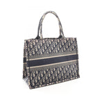 Dior Tote Book Oblique Beige Navy Canvas — view 2