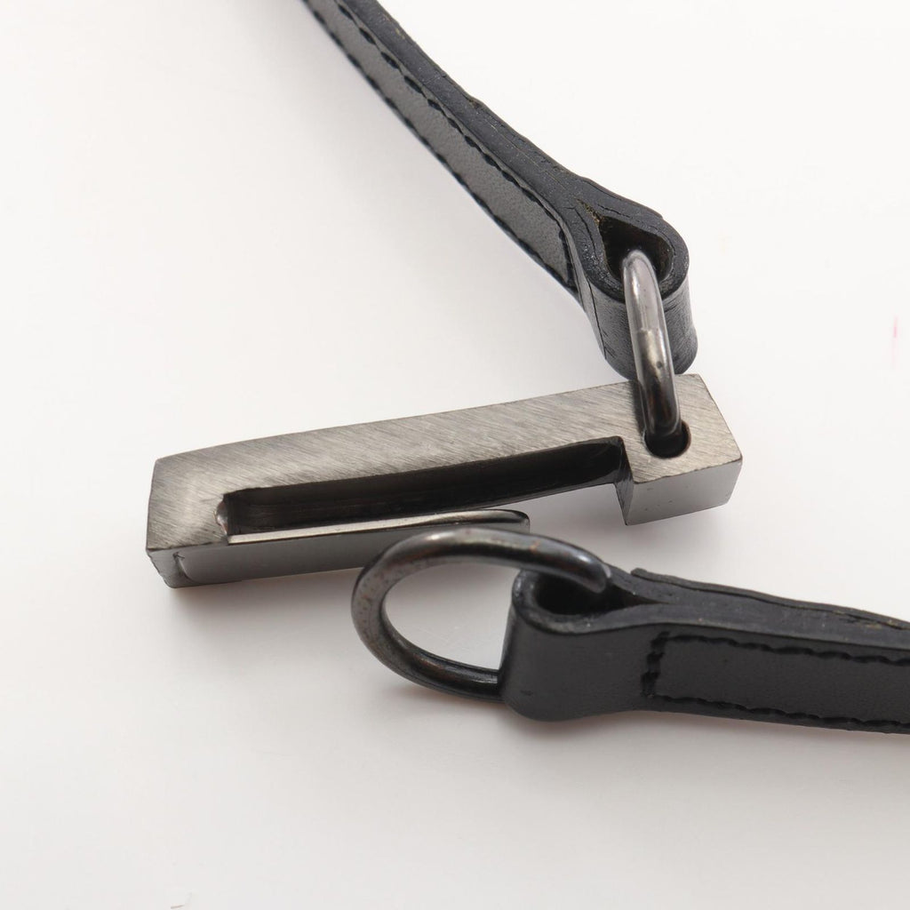 Chanel Belt Logo Plate Leather — view 6
