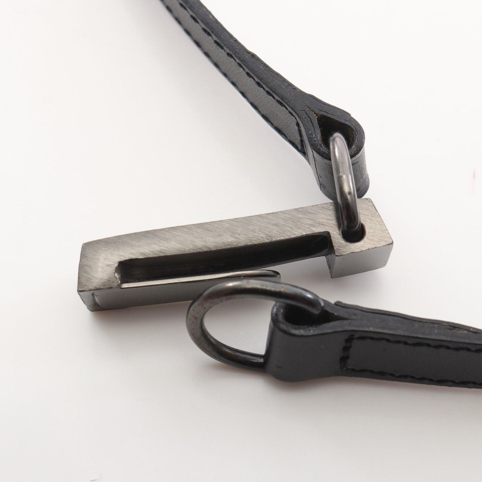 Chanel Belt Logo Plate Leather — view 6