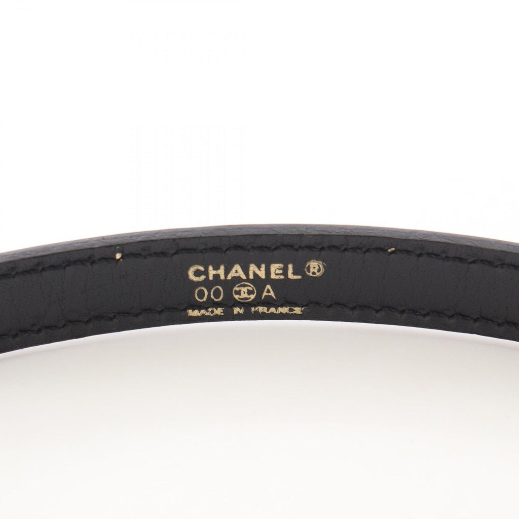 Chanel Belt Logo Plate Leather — view 4