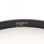 Chanel Belt Logo Plate Leather — view 4