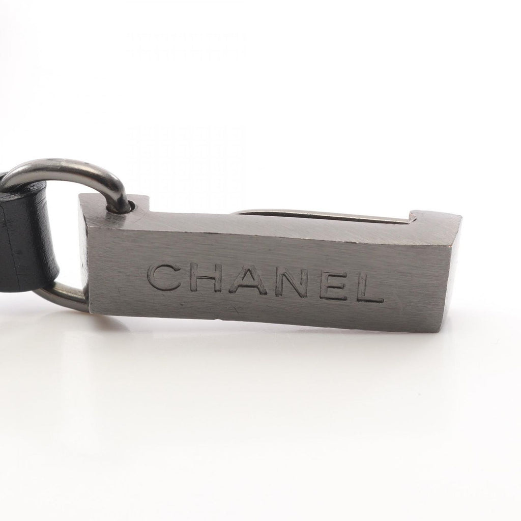 Chanel Belt Logo Plate Leather — view 2