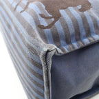 Hermes Tote Chevo en Camouflage Blue Black Canvas — view 6