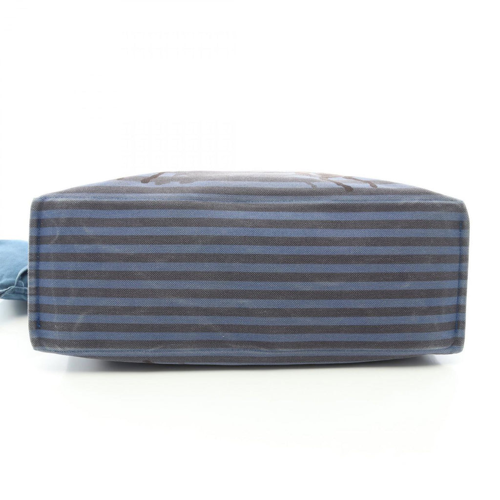 Hermes Tote Chevo en Camouflage Blue Black Canvas — view 5