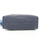 Hermes Tote Chevo en Camouflage Blue Black Canvas — view 5