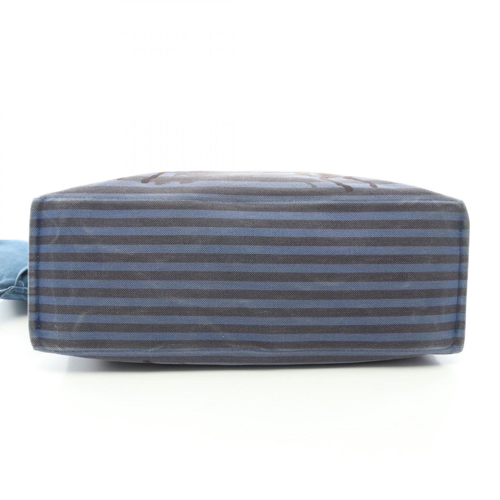 Hermes Tote Chevo en Camouflage Blue Black Canvas — view 5