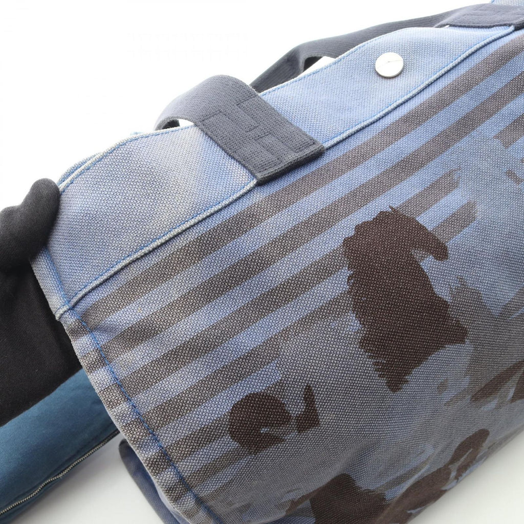 Hermes Tote Chevo en Camouflage Blue Black Canvas — view 8