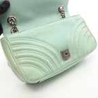 Gucci Shoulder Bag GG Marmont Quilted Small Light Green Exotic Cles the Chain — view 7
