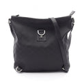 Gucci Shoulder Bag GG Pattern Abbey Black Nylon Leather