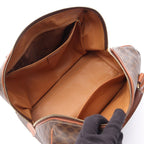 Celine Handbag Macadam Dark Brown Canvas Leather Mini Boston — view 3
