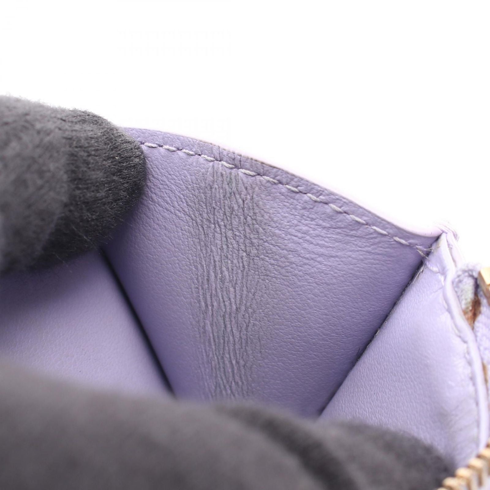 Bottega Veneta Bifold Wallet Small Cassette Maxi Intrecciato Purple Leather — view 6