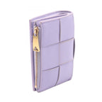 Bottega Veneta Bifold Wallet Small Cassette Maxi Intrecciato Purple Leather — view 2
