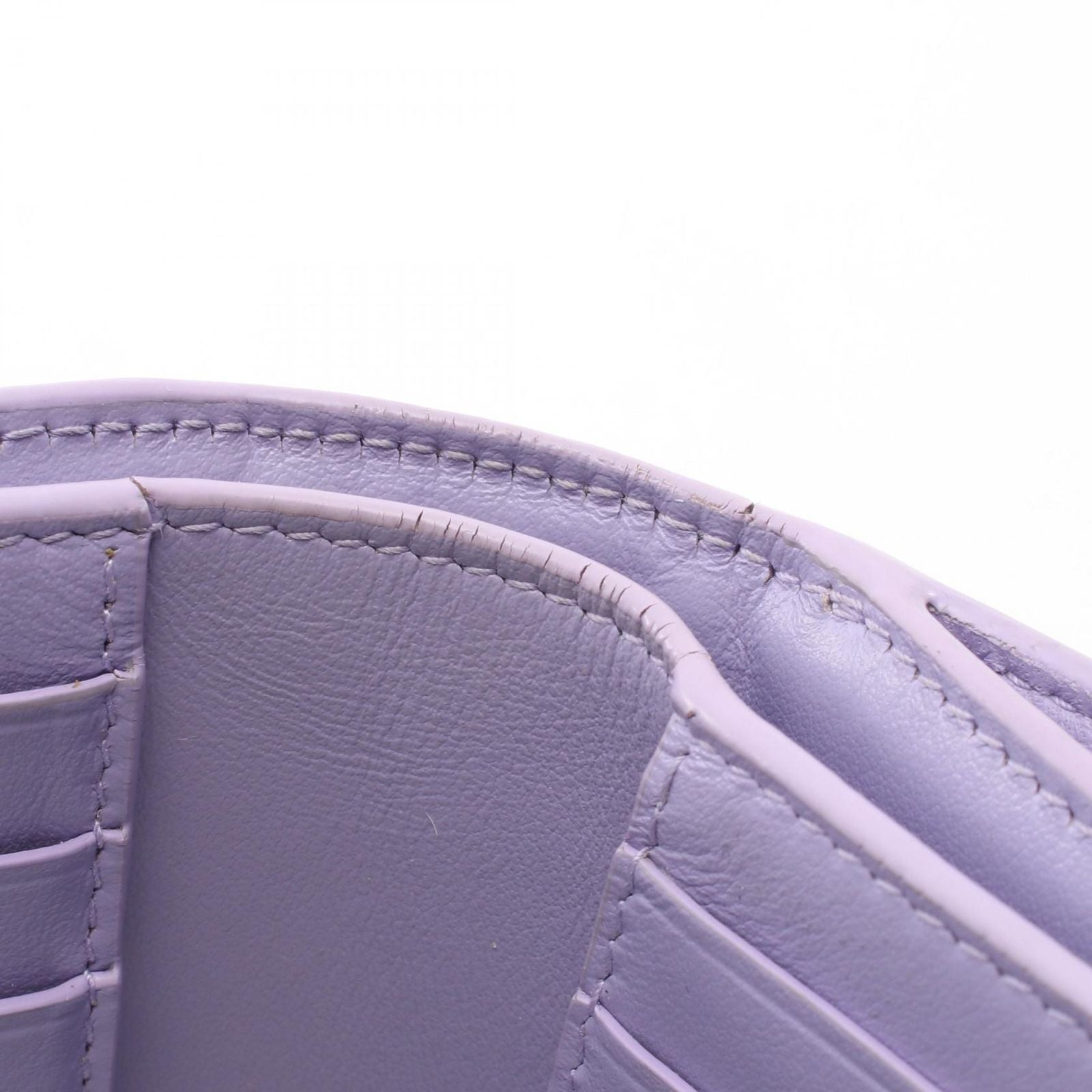 Bottega Veneta Bifold Wallet Small Cassette Maxi Intrecciato Purple Leather — view 7