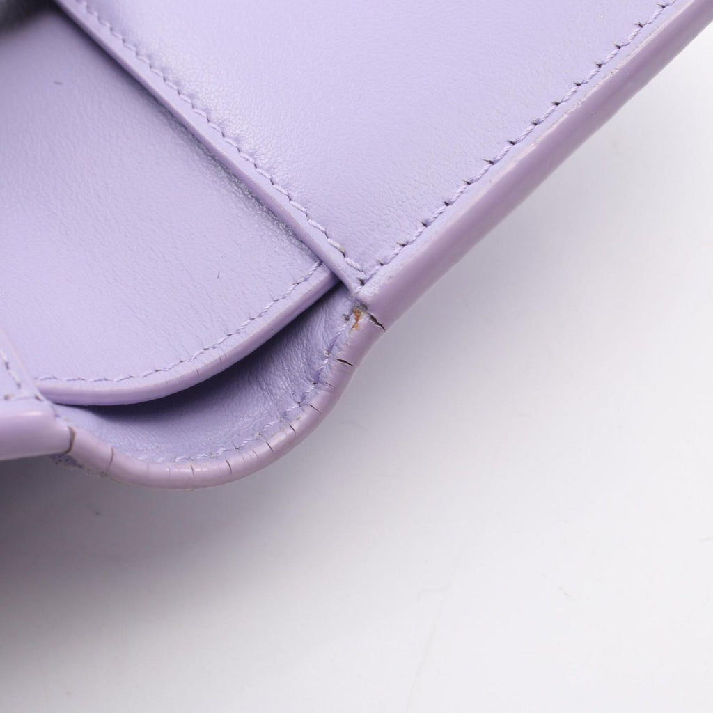 Bottega Veneta Bifold Wallet Small Cassette Maxi Intrecciato Purple Leather — view 8