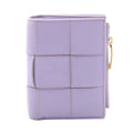 Bottega Veneta Bifold Wallet Small Cassette Maxi Intrecciato Purple Leather