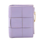 Bottega Veneta Bifold Wallet Small Cassette Maxi Intrecciato Purple Leather