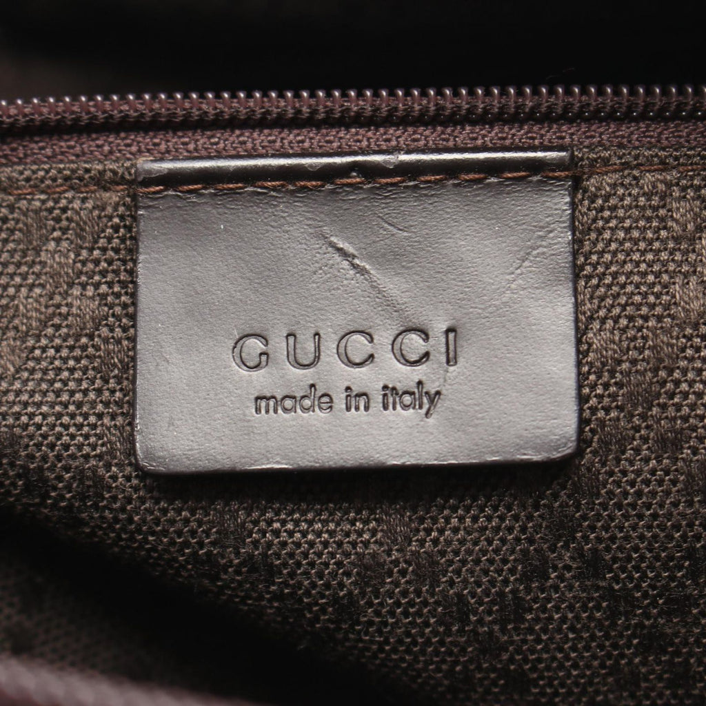 Gucci Tote Bamboo GG Pattern 002 Dark Brown Canvas — view 4