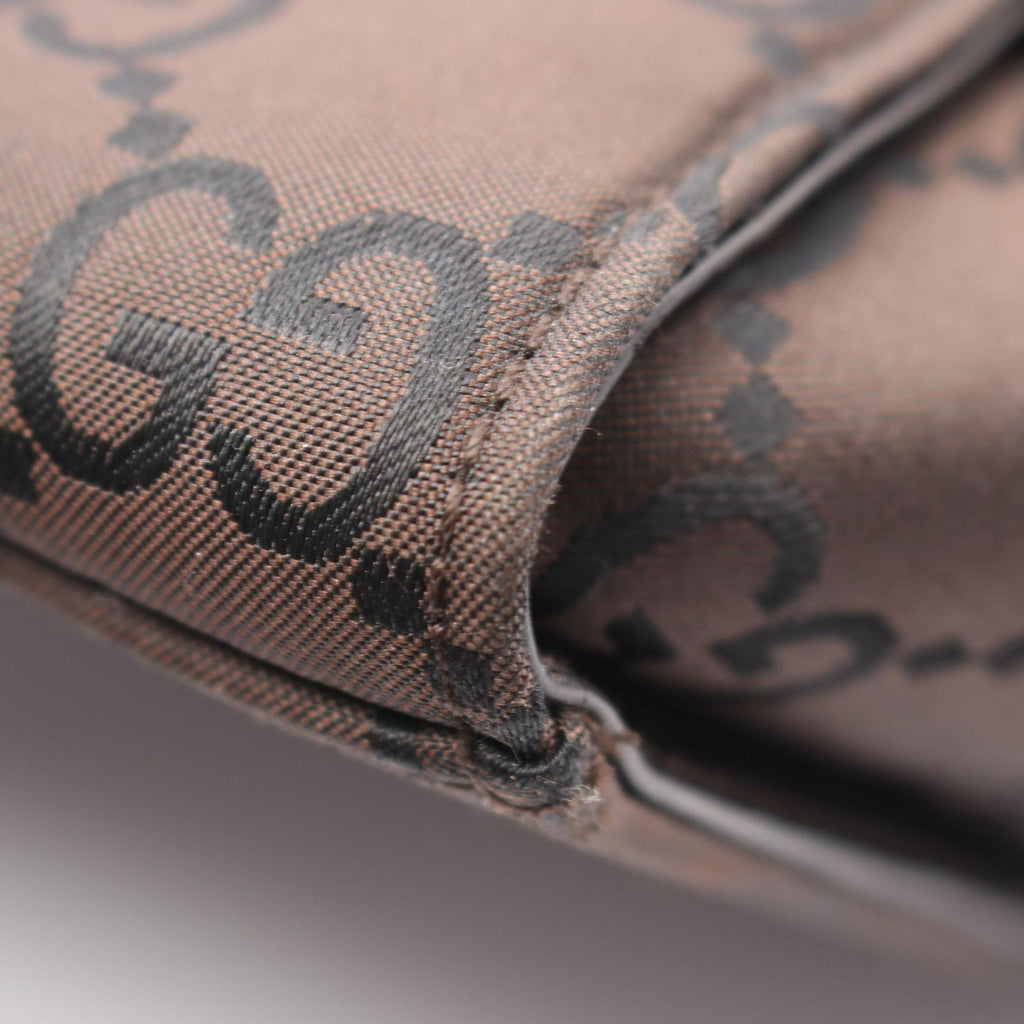 Gucci Tote Bamboo GG Pattern 002 Dark Brown Canvas — view 5