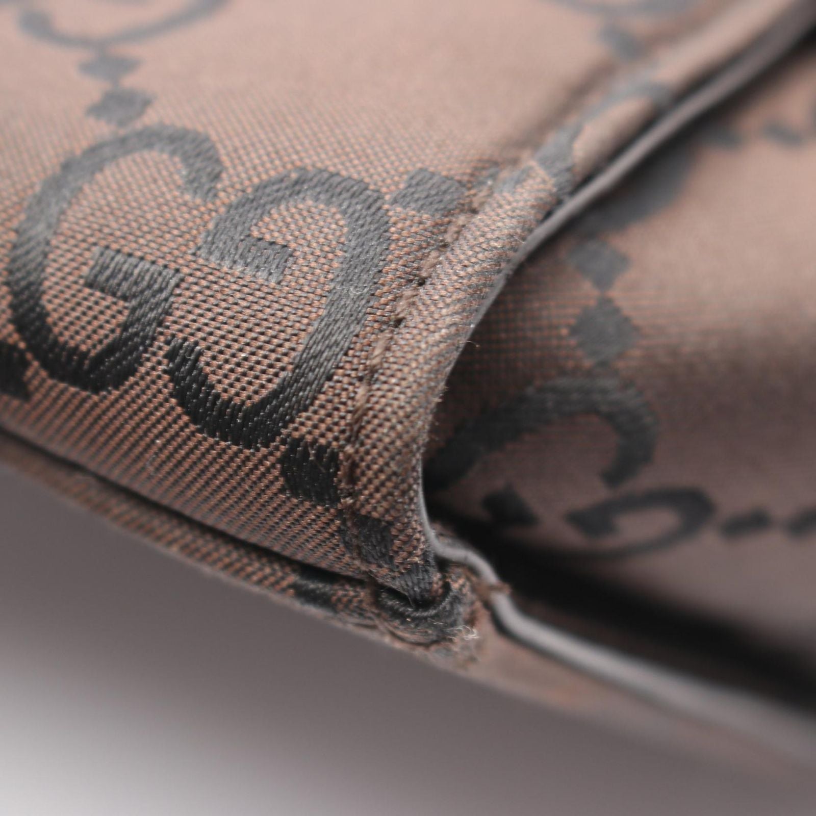 Gucci Tote Bamboo GG Pattern 002 Dark Brown Canvas — view 5