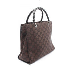 Gucci Tote Bamboo GG Pattern 002 Dark Brown Canvas — view 2