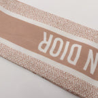 Dior Scarf Mizza Oblique Ribbon Beige Silk — view 6