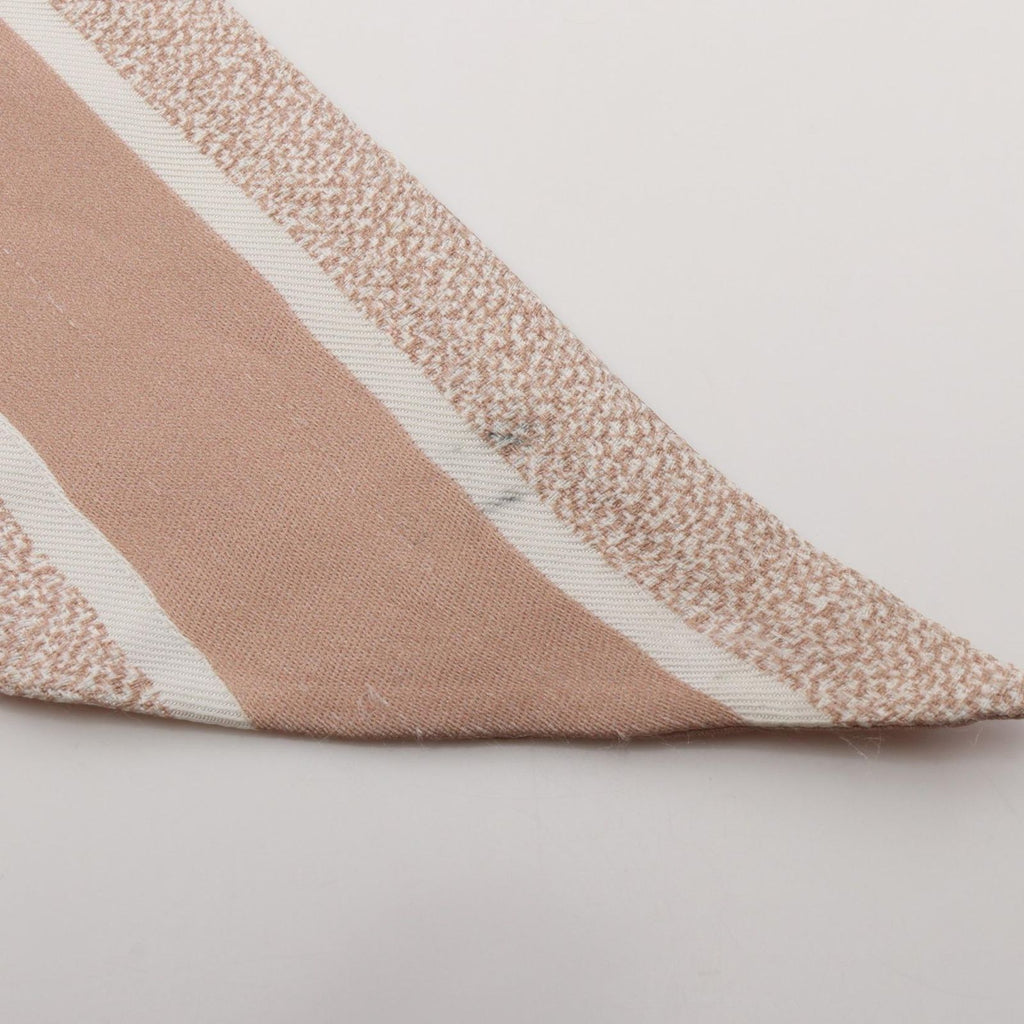 Dior Scarf Mizza Oblique Ribbon Beige Silk — view 5