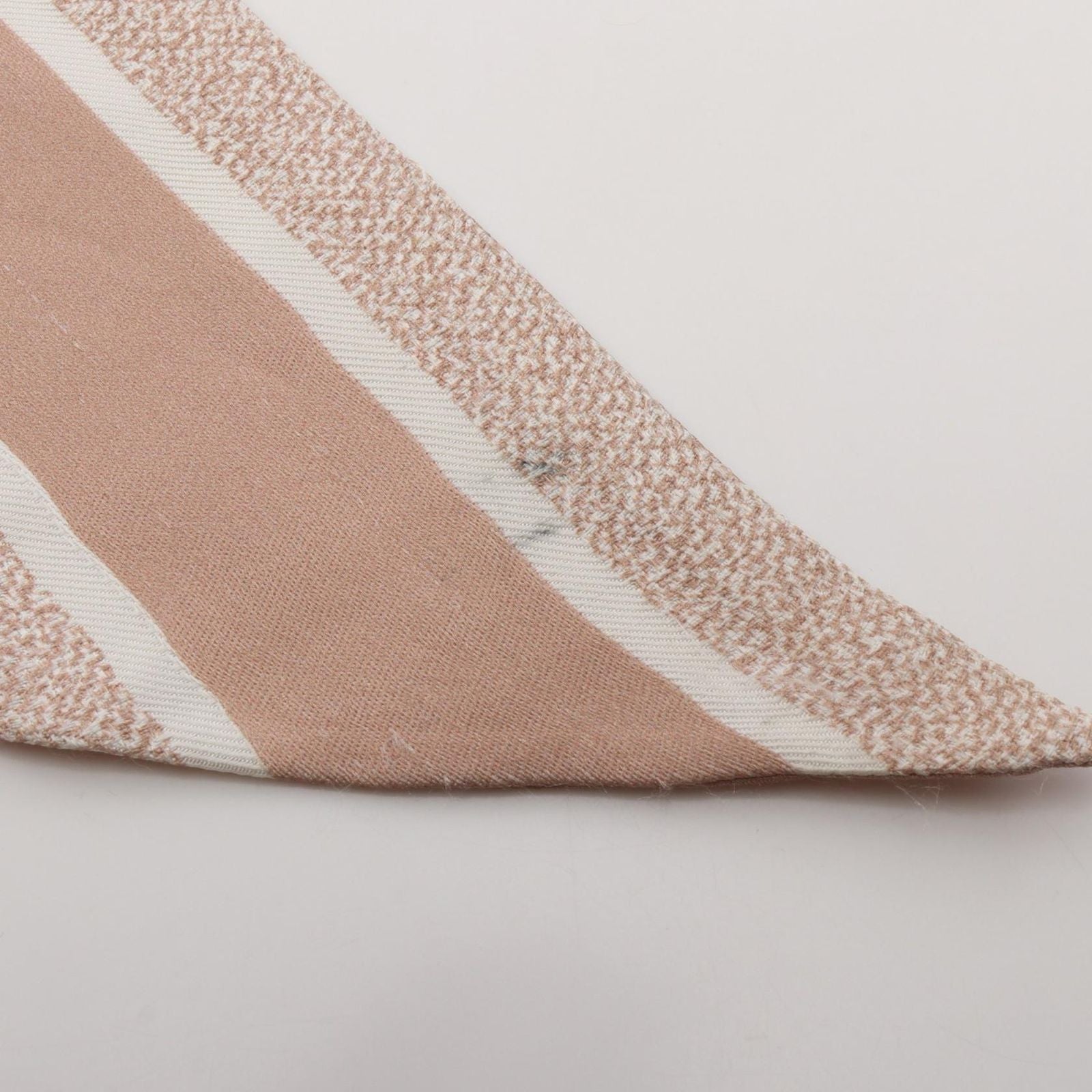 Dior Scarf Mizza Oblique Ribbon Beige Silk — view 5