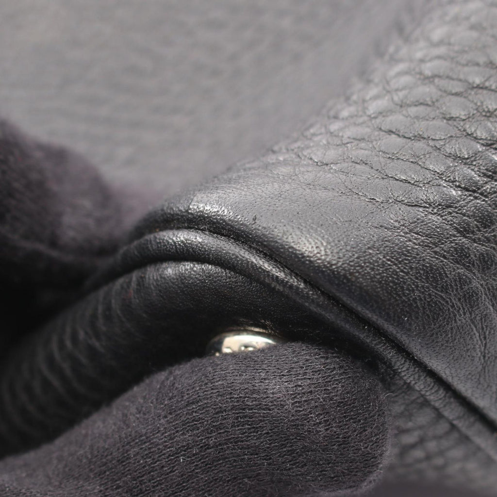 Prada Tote Triangle Logo 2-Way Black Leather — view 7