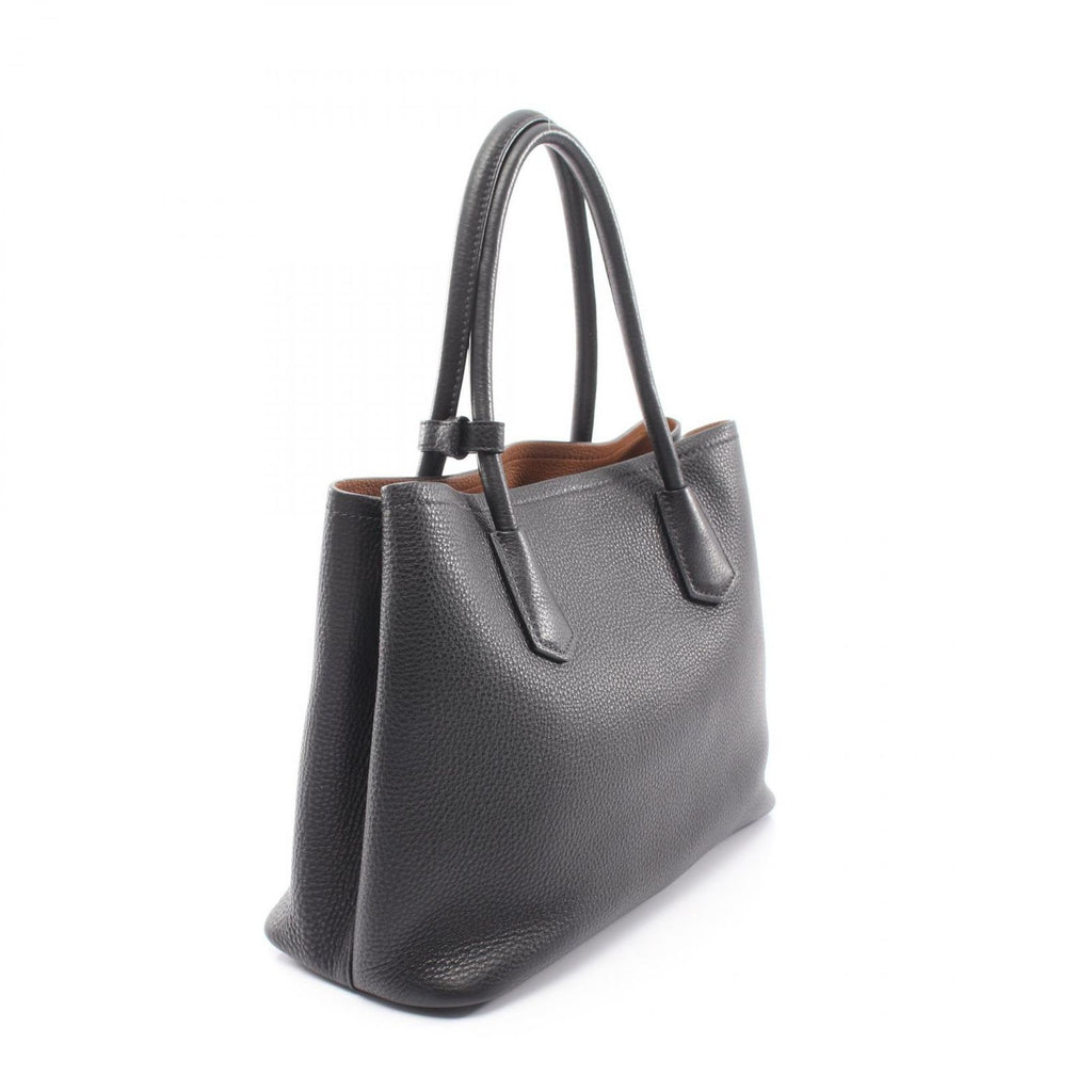 Prada Tote Triangle Logo 2-Way Black Leather — view 2
