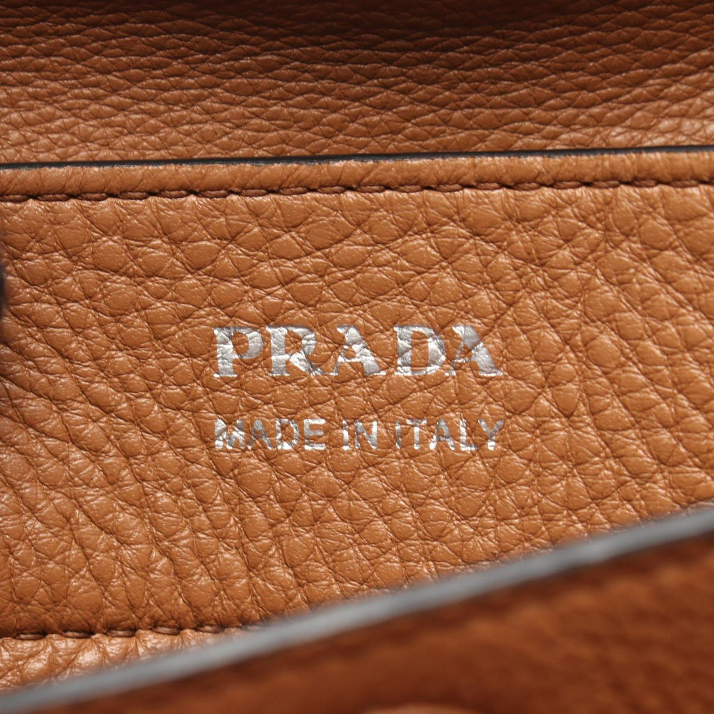 Prada Tote Triangle Logo 2-Way Black Leather — view 4