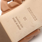 Hermes Sandals Gwen Espadrilles Brown Leather White Black — view 6