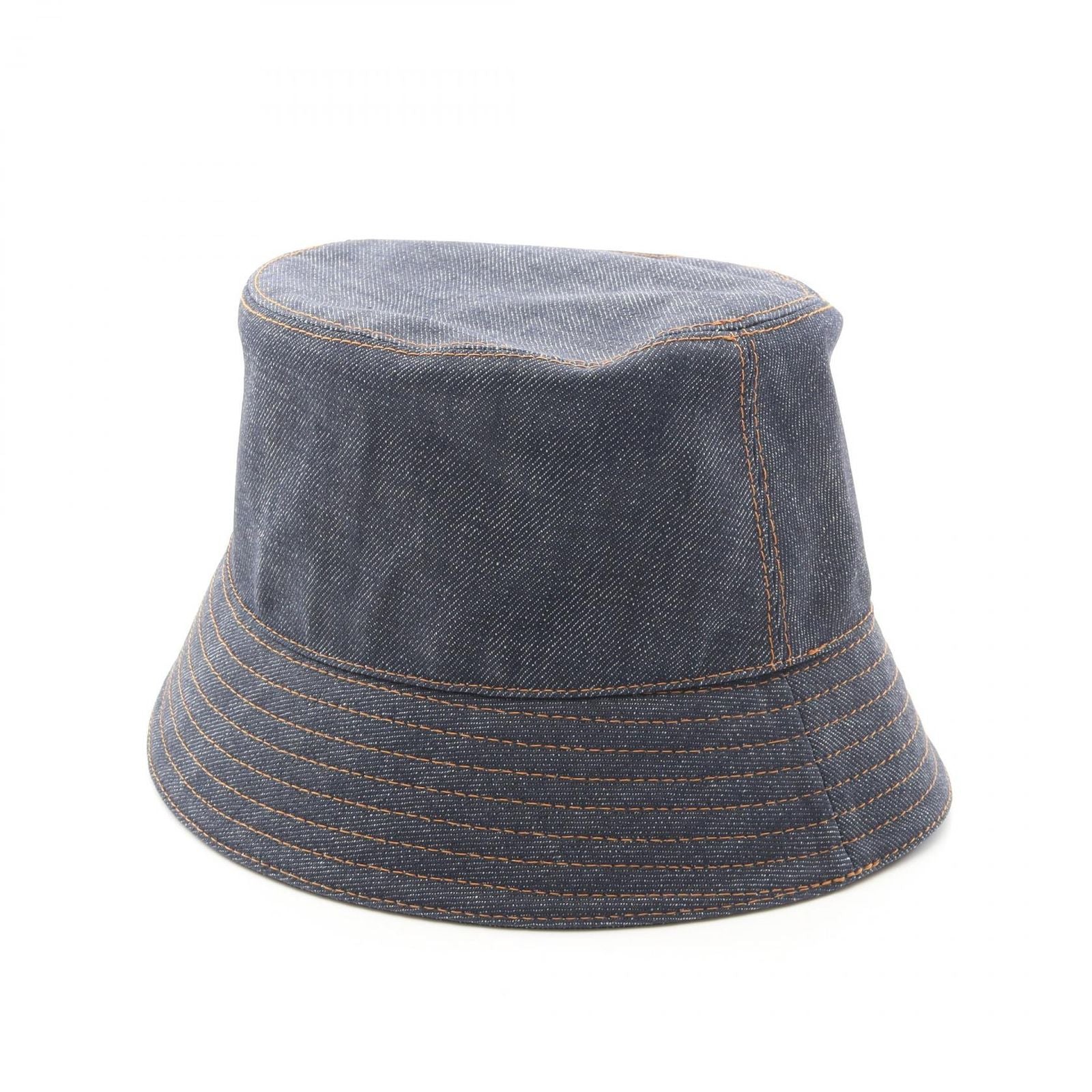 Prada Hat Triangle Plate Denim Bucket — view 2