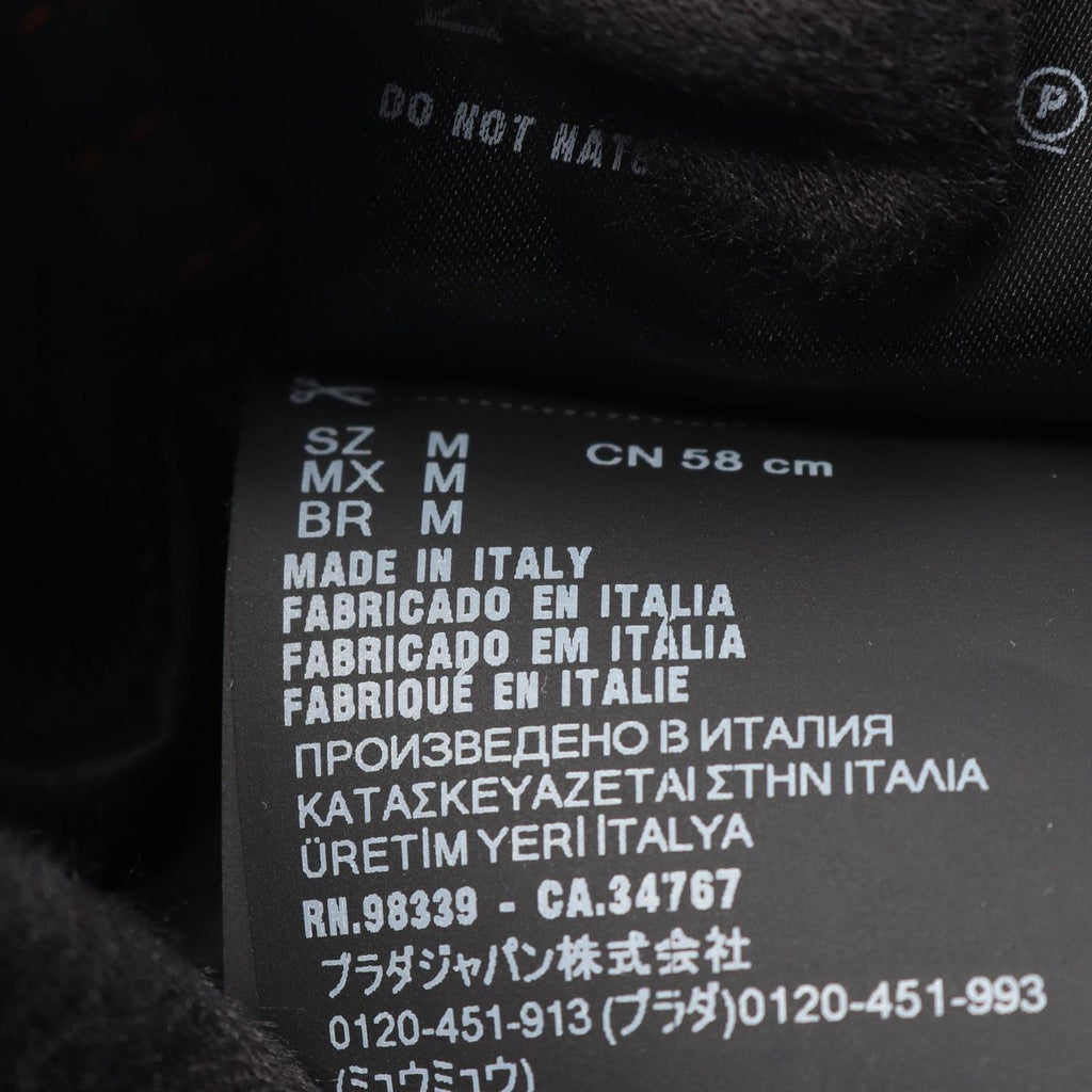 Prada Hat Triangle Plate Denim Bucket — view 6