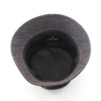 Prada Hat Triangle Plate Denim Bucket — view 3