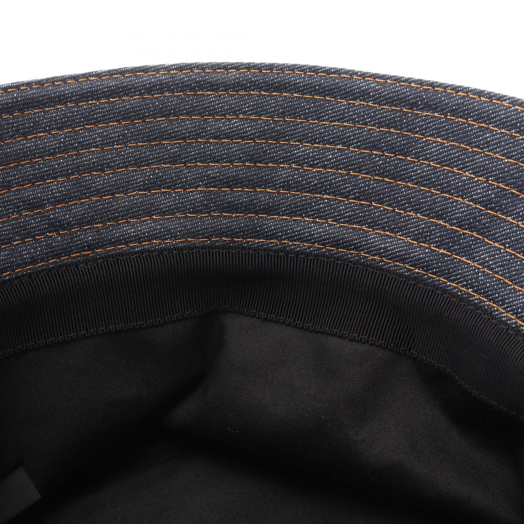 Prada Hat Triangle Plate Denim Bucket — view 8