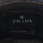 Prada Hat Triangle Plate Denim Bucket — view 4