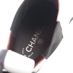 Chanel Boots CC Logo White Black Leather Short — view 5