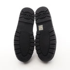 Chanel Boots CC Logo White Black Leather Short — view 4
