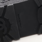 Chanel Boots CC Logo White Black Leather Short — view 6